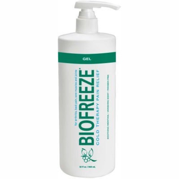 Fabrication Enterprises BioFreeze® Cold Pain Relief Gel, 32 oz. Dispenser Bottle, Case of 16 11-1034-16